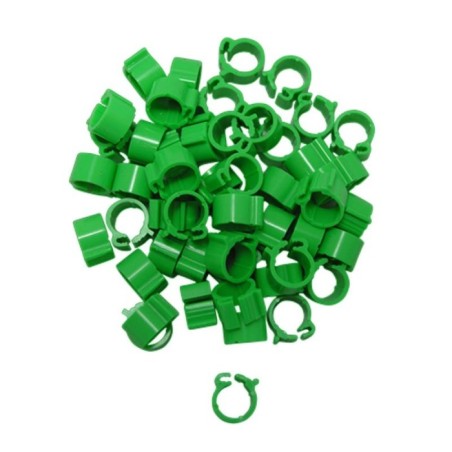 50 Anillas Ø8x8mm - Color verde fluorescente