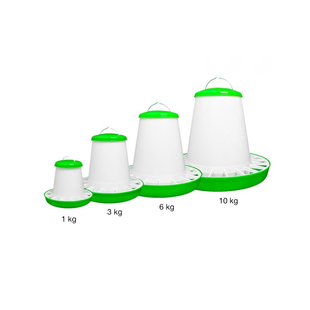 Comedero 1 kg (blanco/verde)