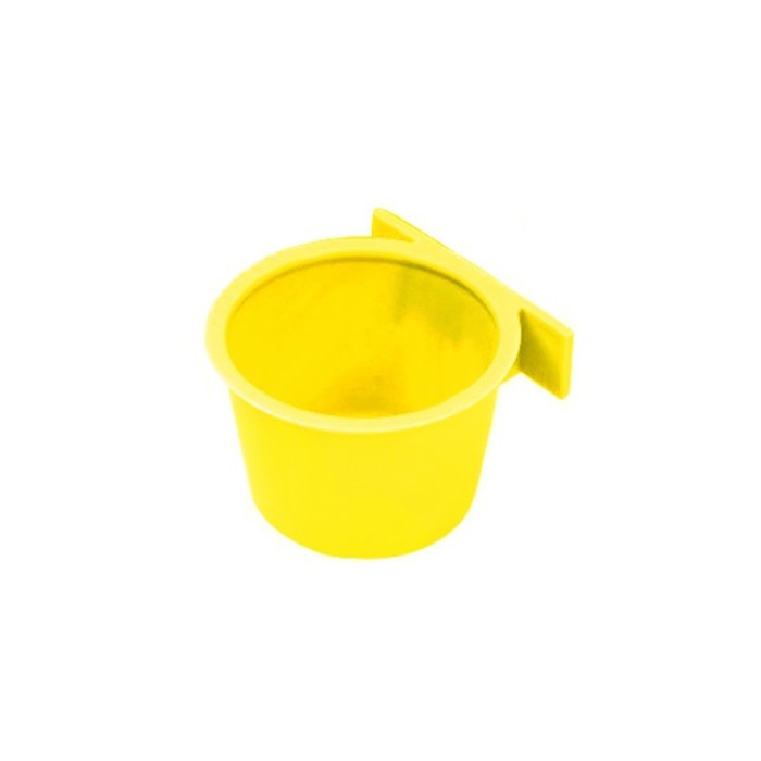 Comedero de plástico redondo (color amarillo)