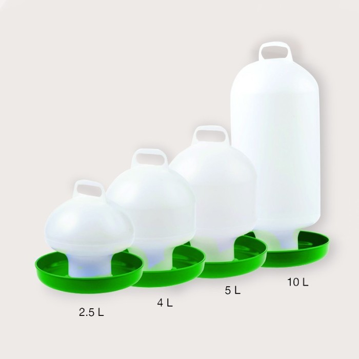 Bebedero blanco/verde (10 litros)